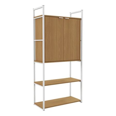 Estantería Tipo Industrial Atma Home 3 Niveles Con Puertas Negro ATH-LI041-CNBRL