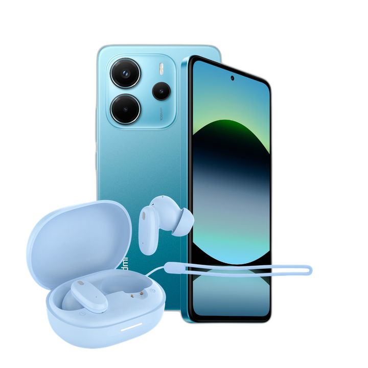 Combo Xiaomi Note 14 6+128GB Ocean Blue + Auriculares Dekkin FlowBuds - Vista 1