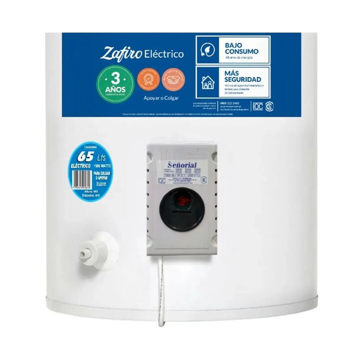 Termotanque Eléctrico Señorial TESZ-65 de 50 L - Vista 3