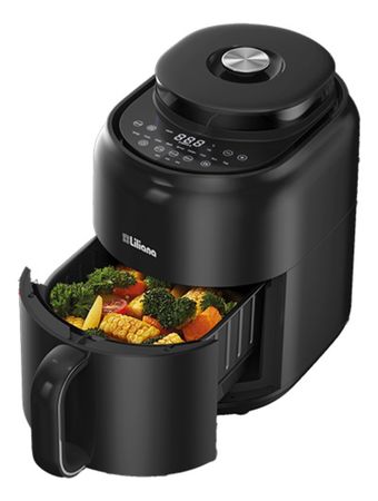 Freidora De Aire Con Vaporizador Steamfry 4,5l Liliana Af945 Color Negro