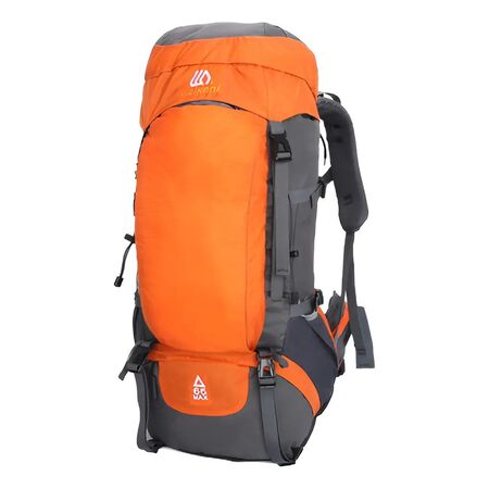 Mochila Trekking Mochilero Weikani Elbrus Aire Libre Naranja Liso