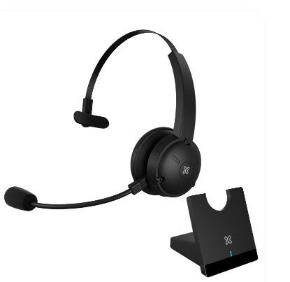 HEADSET KLIPXTREME CRYSTALCOM PRO C/ VOL-MIC. WIRELESS- BLUETOOTH C/BASE CARGA (KCH-905)