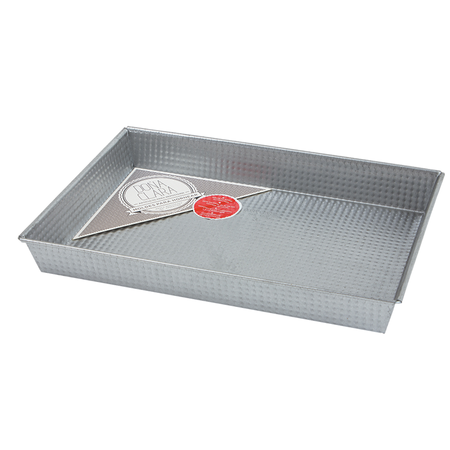 Asadera Rectangular Acero Aluminizado Nro.4 Dona Clara 37X27Cm