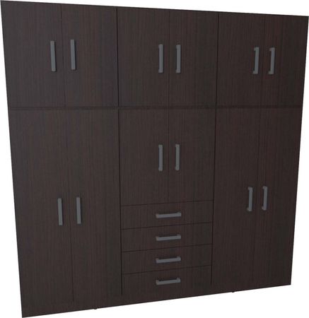 Placard Muebles Orlandi 2C 2120Cm 12P 4C 3552 Wengue