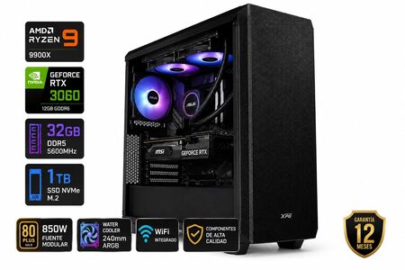 PC ALTA GAMA. IDEAL PARA DISEÑADOR GRAFICO-CREADORES DE CONTENIDO- ARQUITECTURA.- JUEGOS DE ALTA GAMA: PROCESADOR R9 9900 CON CPU LIQUIDO COOLER ASUS Y TARJETA GRAFICA. 1TB. 32 GB. 