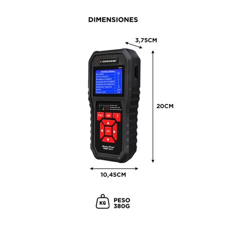 Scanner Automotriz Negro Konwei KW850 Profesional OBD2 Diagnóstico Multimarca