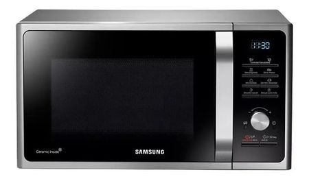 Microondas Con Grill Samsung 28 Litros Silver Mg28f3k3tas