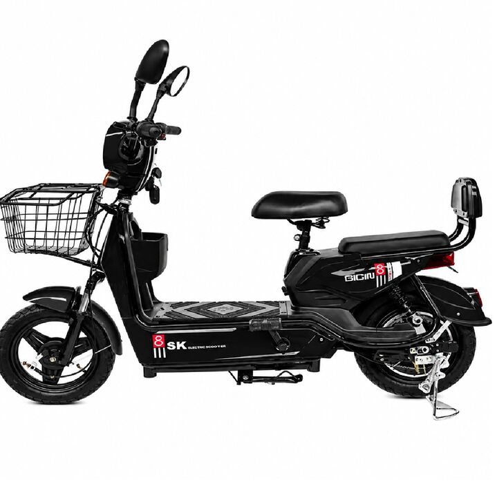 Bicicleta Electrica SK8 Autonomía 45 km Color Negro - Vista 4