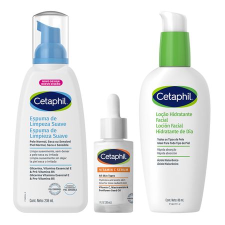 Cetaphil Rutina Facial Hidratante e Iluminadora 3 unidades