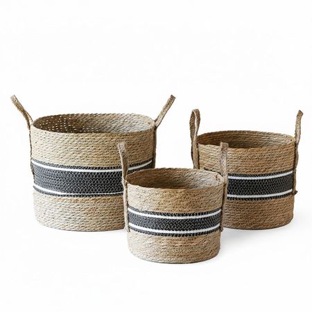 Set de 3 Canastos Franja Fibras