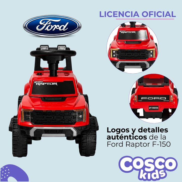 Ford Raptor a batería 6v Cosco Roja - Vista 16