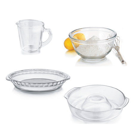 Set X 4 Piezas De Reposteria De Vidrio - Pyr O Rey