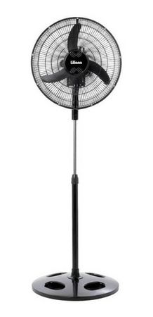 Ventilador De Pie Liliana Vprn20 Negro Con 3 Palas De  Plástico, 20  De Diámetro 220 v