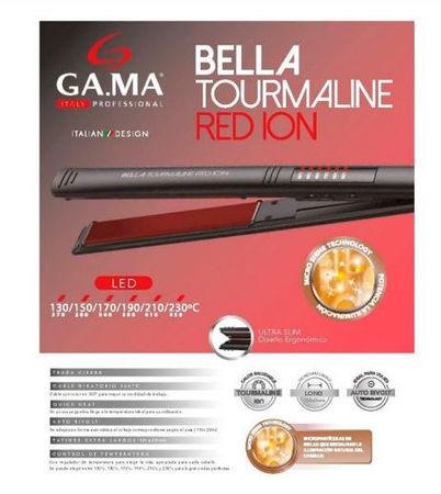 PLANCHA DE PELO GAMA ELEGANCE LED BELLA TOURMALINE