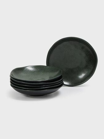 Set 6 Platos Hondo 21.2cm Orgánico Geo Stoneware 600ml 