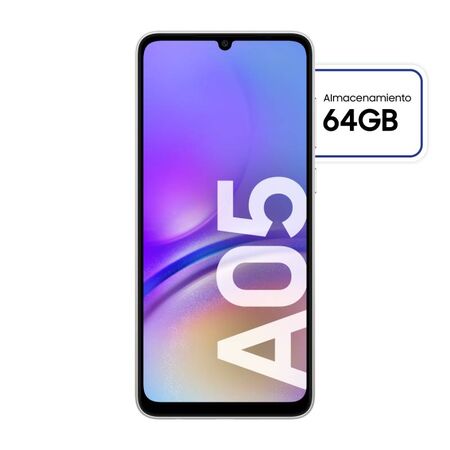 CELULAR SAMSUNG GALAXY A05 - SILVER, 6.7", O.CORE 4/64GB, 50+2/8MP (SM-A055MZSAARO)