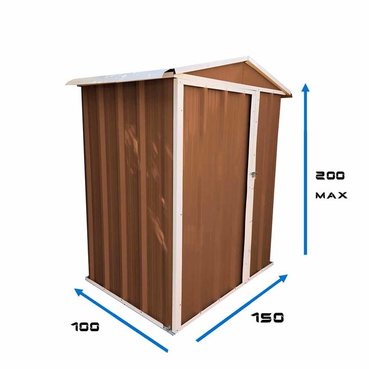 Armario Depósito Galpón de jardín 150x1x2 Calibre 28 Pardo DON ACERO - Vista 2