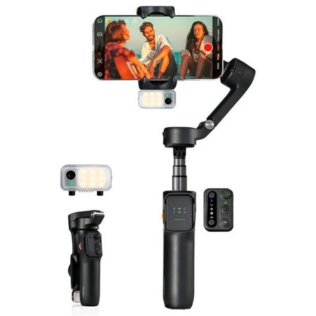 Estabilizador HOHEM iSteady V3 Tripode para celular con luz 