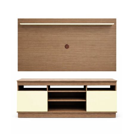 Combo de Entretenimiento Milan Rack y Panel Flotante para TV Golden Oregon