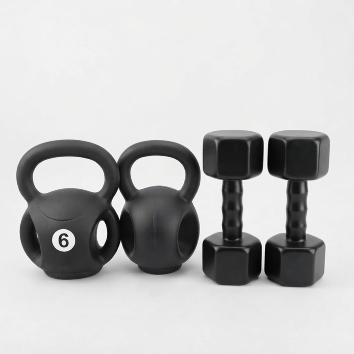 Pesa Rusa con Manijas Laterales 6 Kg + Par de Mancuernas 2 Kg - Vista 3