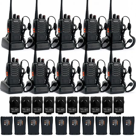 Kit x10 Handy Baofeng BF-999S 5w 16CH UHF Hasta 10km 