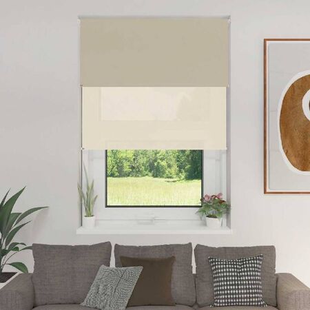 CORTINA ROLLER DOBLE BLACK OUT Y SCREEN - BEIGE 1.80 X 2.20