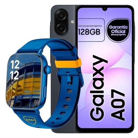 Samsung Galaxy A07 128GB Negro + Smartwatch Boca Colmi C8 Max