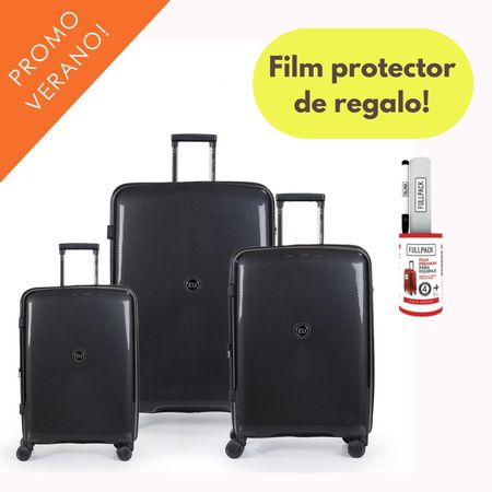 Set x 3 Valijas Urbano Rgidas Expandibles Negras