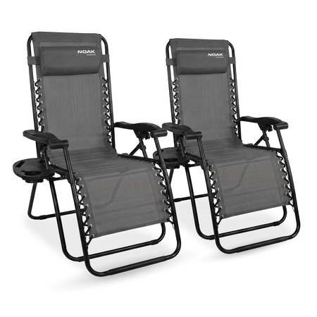 Set x2 Reposeras Plegables NOAK Zero Gravity Acero
