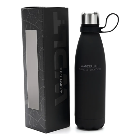 Wanderlust Botella Termica Engomada 500ml 40607 Negro