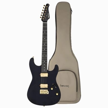 Benson HD M3 SBK. Guitarra eléctrica Modern Strat HH Black Satin