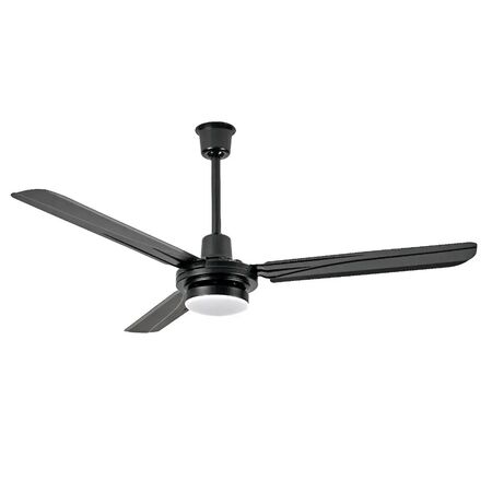 Ventilador Techo Protalia 3 Palas Metal Plafon Led Negro