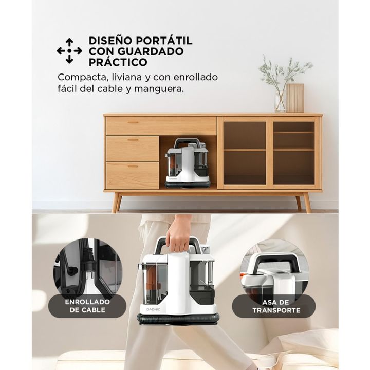 Aspiradora Limpia Tapizados Gadnic Manguera Y Picos Intercambiables Portátil 700 W - Vista 5