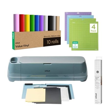 Cricut Maker 4 Vinilo Multicolor Rollo Pack Tapetes y Cinta de Transferencia