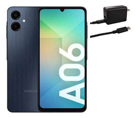 Celular Samsung Galaxy A06 64/4gb Negro + Cargador De Regalo Negro