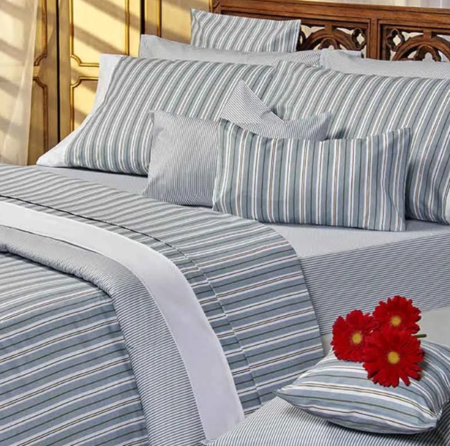Juego De Sabanas Danubio 144 Hilos QUEEN  STRIPES
