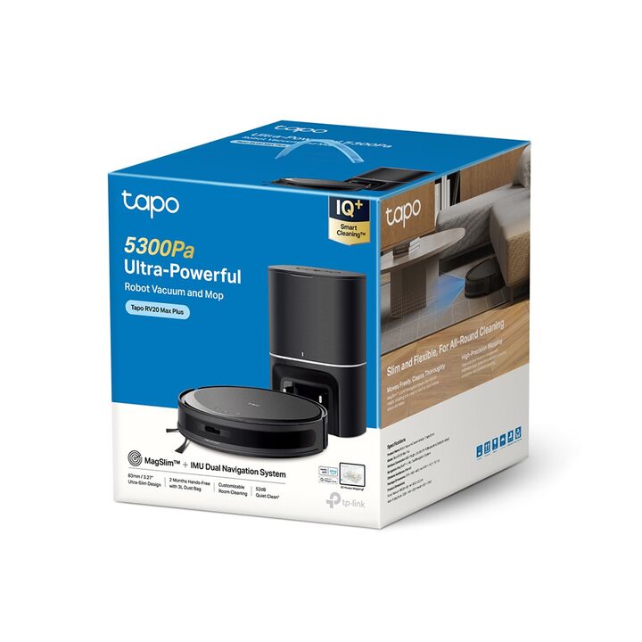 Aspiradora Robot Tp-Link Tapo Rv20 Max Plus 5300Pa Negra - Vista 1