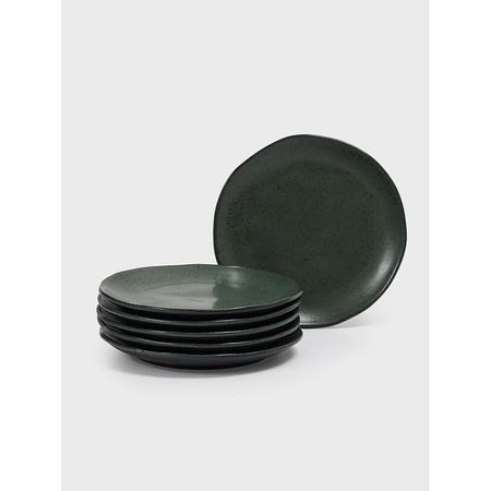 Set 6 platos postres Porto Brasil Orgánico Geo Stoneware