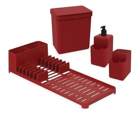 Kit Organizador De Cocina Coza  Rojo Bold (99311/1465)