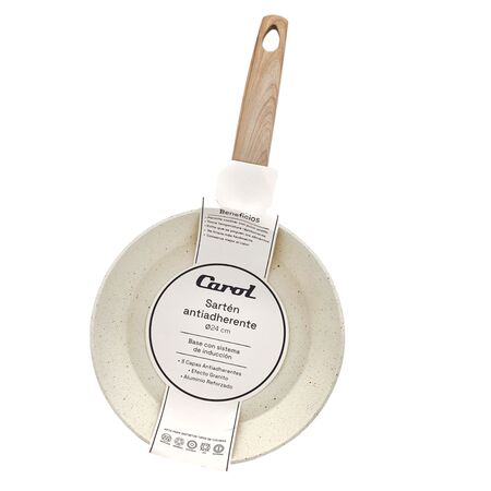 Sarten Carol Granito Crema 22Cm