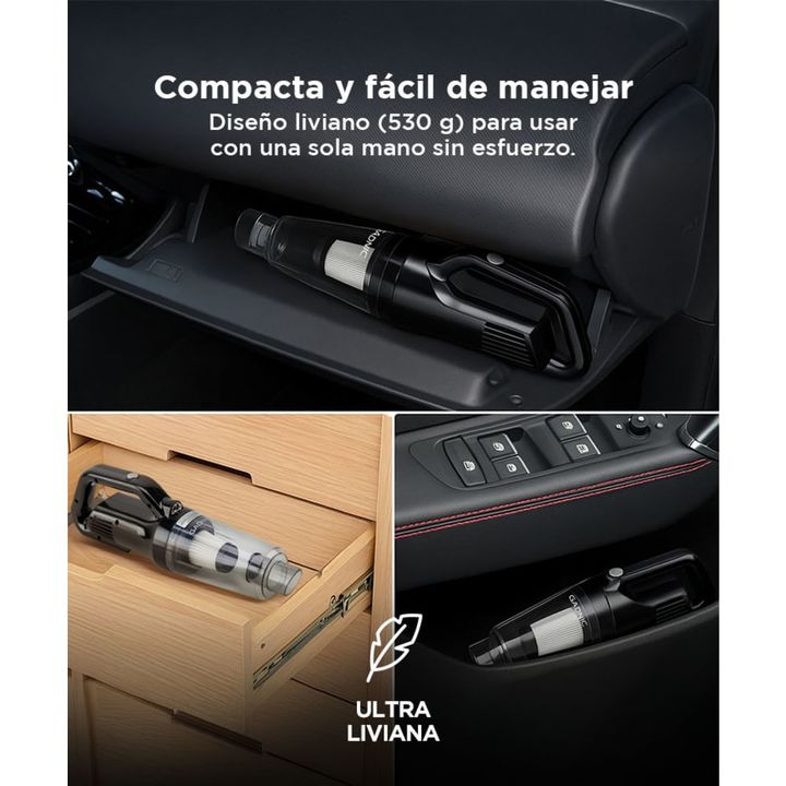 Aspiradora De Mano Gadnic 120W 9000Pa Inalambrica Bateria 2000mAh Filtro HEPA Carga USB Bajo Ruido Auto Hoga - Vista 3
