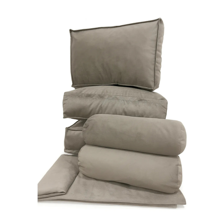 Kit Divan Completo Con Funda Y Almohadones Pana Vison