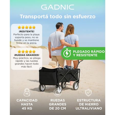Carrito Plegable Multiuso Gadnic CTB7 Camping Playa