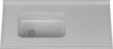 Tapa Mesada Ms Marmol Sintetico Mm611 1.20x0.60m Gris Claro