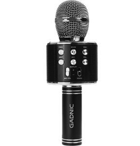 Micrófono Negro Gadnic KM-01 Karaoke Inalámbrico Bluetooth c/ Efectos de Voz