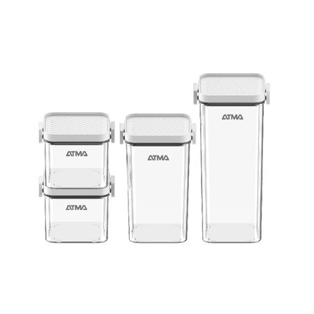Set Frascos Hermeticos Atma Home 4 Unidades 420 a 1770 ml OASFH119-NS