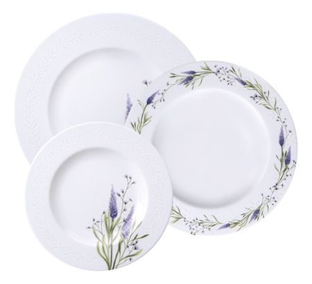 Juego De Platos Lilla De Porcelana Tramontina 12 Piezas Blanco