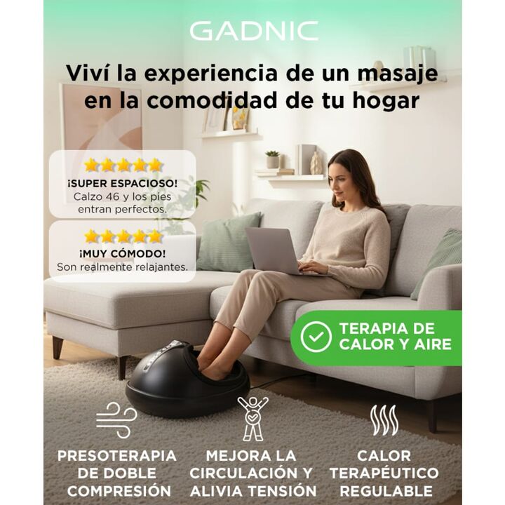 Masajeador Gadnic Foot Massage Luxury Para Pies 2 Modos Terapia Calor 220v 60w - Vista 2
