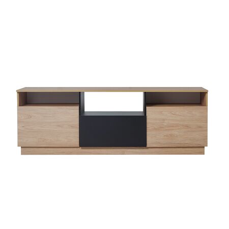 RACK RICCHEZZE MUNDIAL DE 180 CM PARA TV DE HASTA 80" HICKORY NEGRO