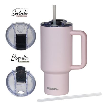 Jarro Vaso Waterdog Térmico Con Manija 900 CC Rosa